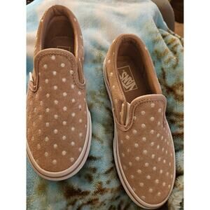 Vans Shoes Girls Skate Sneakers 721356 Pink Canvas Slip On size 10